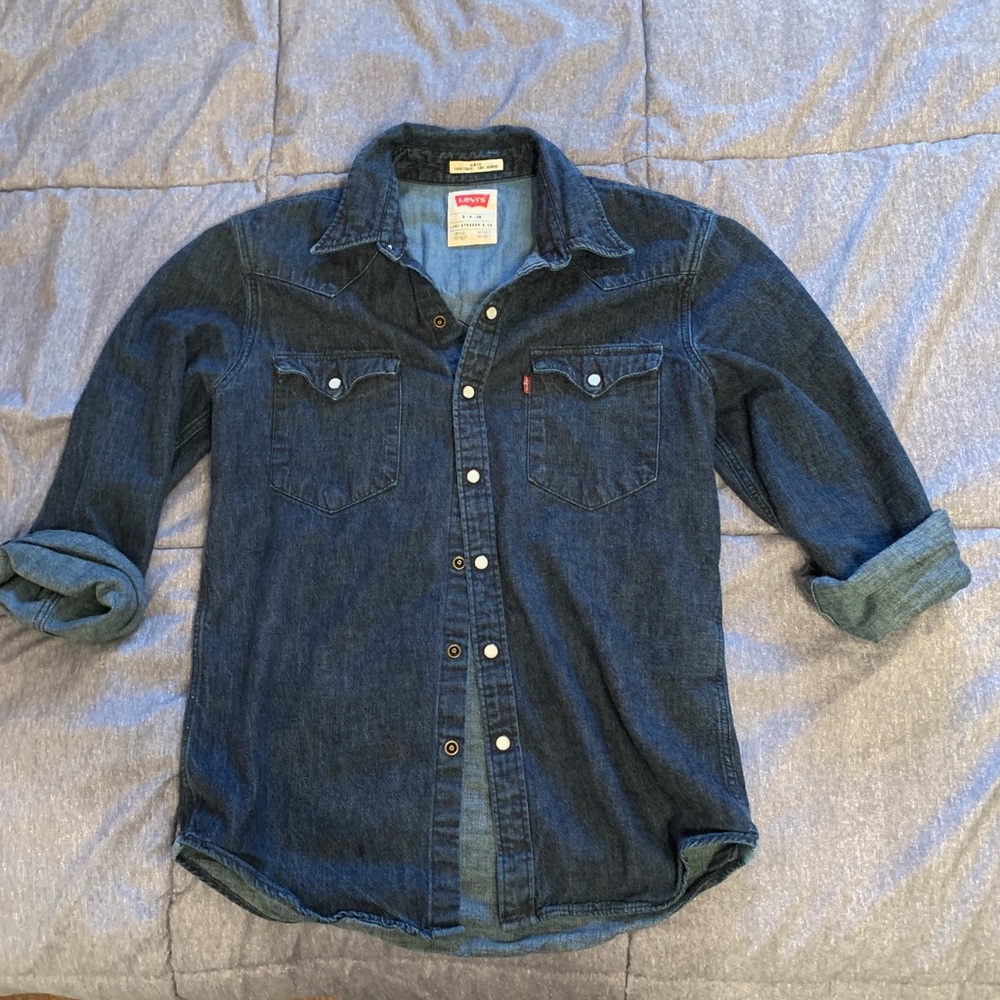 MENS Levi’s Western Slim Fit Button-up Denim Shirt